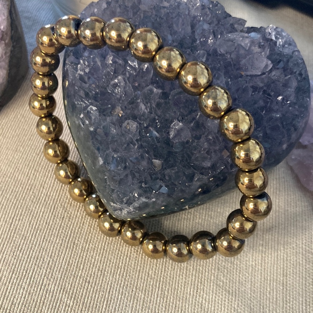 Gold Hematite Heigh Quality Beaded Bracelet